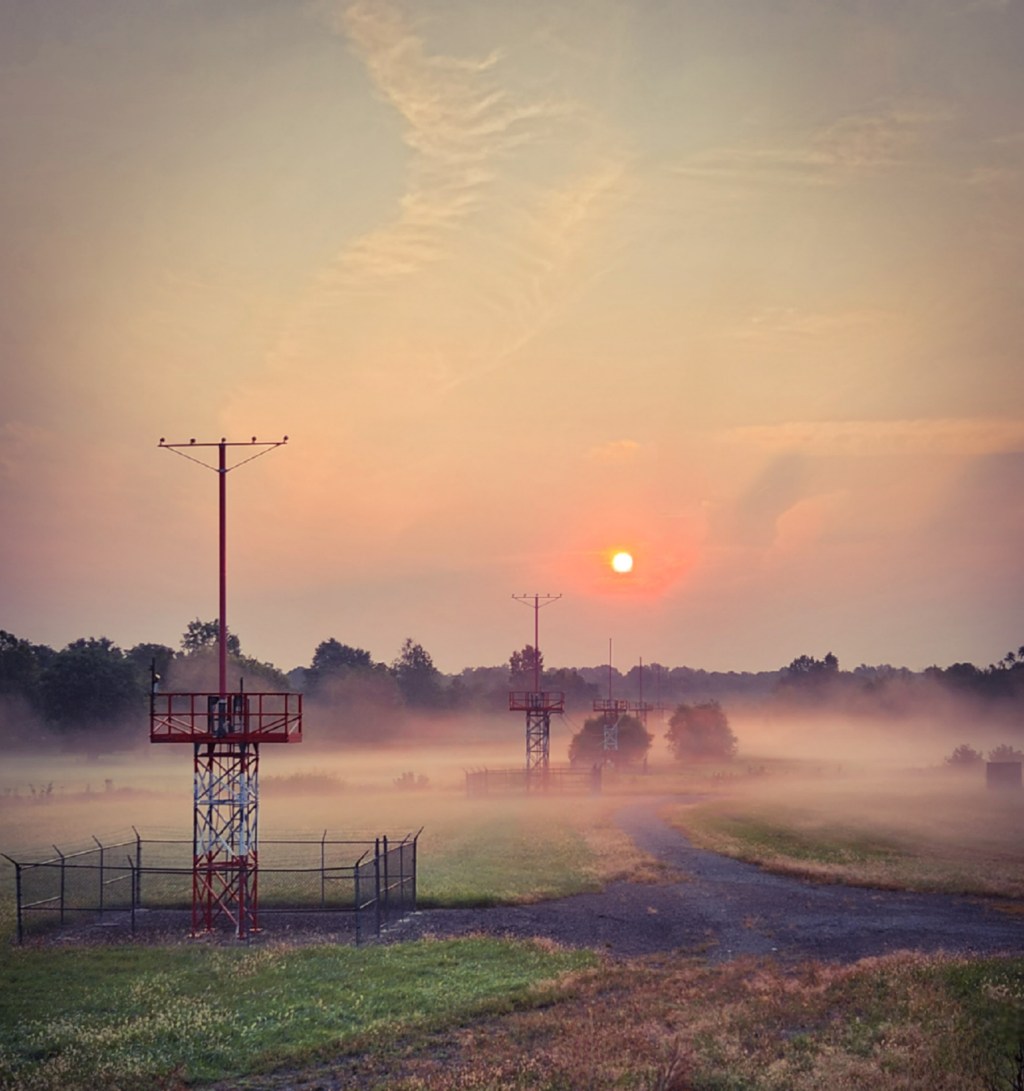 Foggy Airport Sunrise